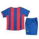 CAMISETA BARCELONA I 04/05 CONJUNTO INFANTIL (RETRO)