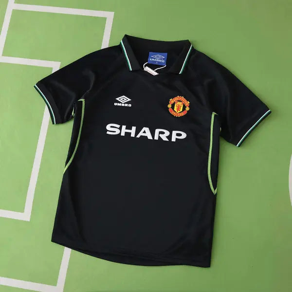 CAMISETA MANCHESTER UNITED NEGRA III 98/99 CONJUNTO INFANTIL (RETRO)