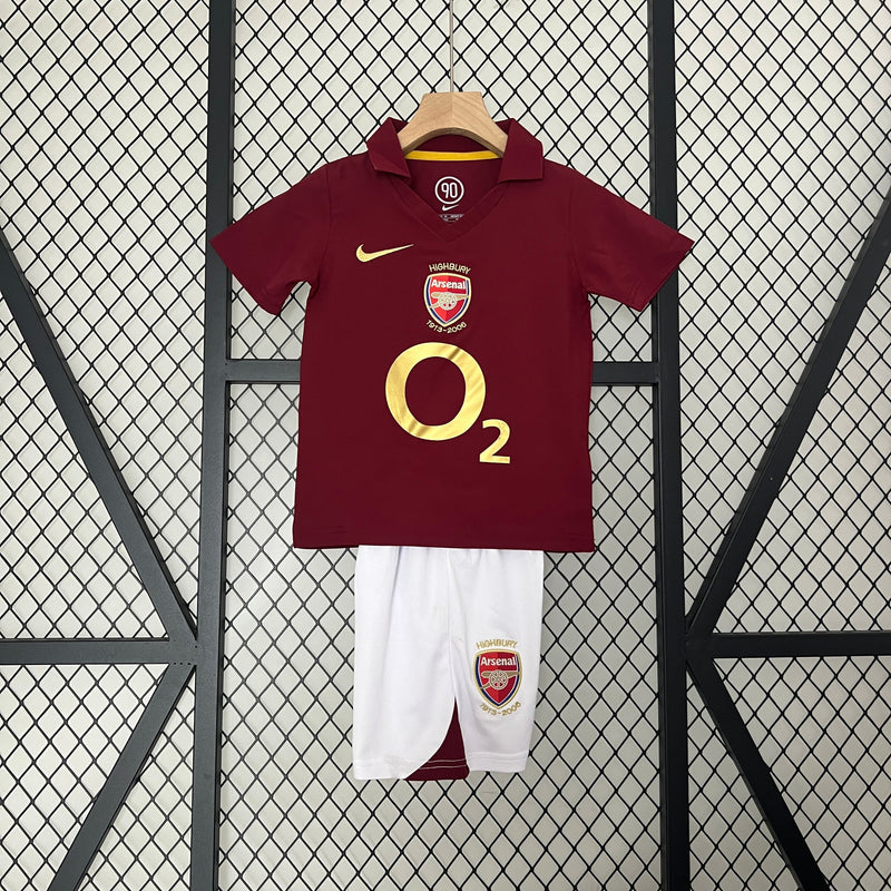 CAMISETA ARSENAL I 05/06 CONJUNTO INFANTIL (RETRO)