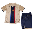 CAMISETA BARCELONA II 01/02 CONJUNTO INFANTIL (RETRO)