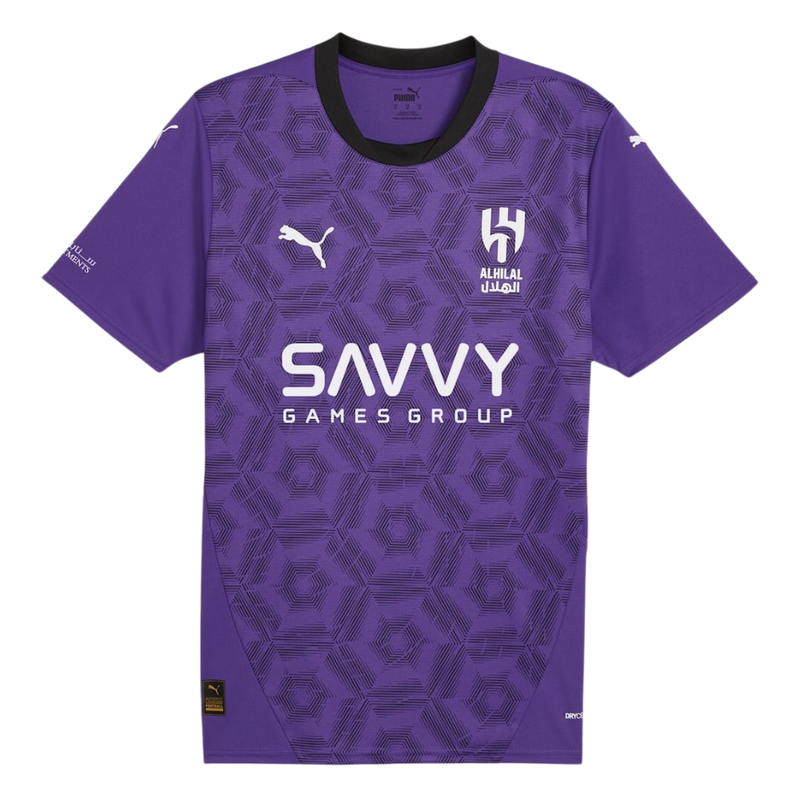 Al-Hilal 20242025 - Camiseta alternativa Al-Hilal - Puma Al-Hilal - Liga Profesional Saudí - Copa del Rey de Campeones - Champions League - Diseño moderno - Detalles únicos - Blanco - Azul - Gris - Gola azul - Escudo del Al-Hilal - Logo de Puma - Identidad del club - Historia del club - Tecnologías innovadoras - Confort - Rendimiento.