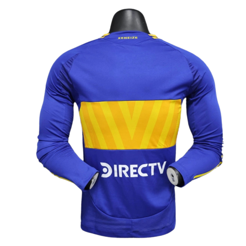 Boca Juniors-Camiseta-I-24-25-Hombre-Manga Larga-Jugador-Azul-Fútbol-Equipación-Uniforme-Temporada-Clásico-Deportivo-Calidad-Estilo 

