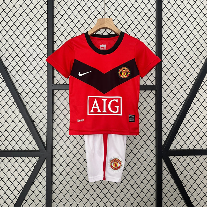 CAMISETA MANCHESTER UNITED I 09/10 CONJUNTO INFANTIL (RETRO)