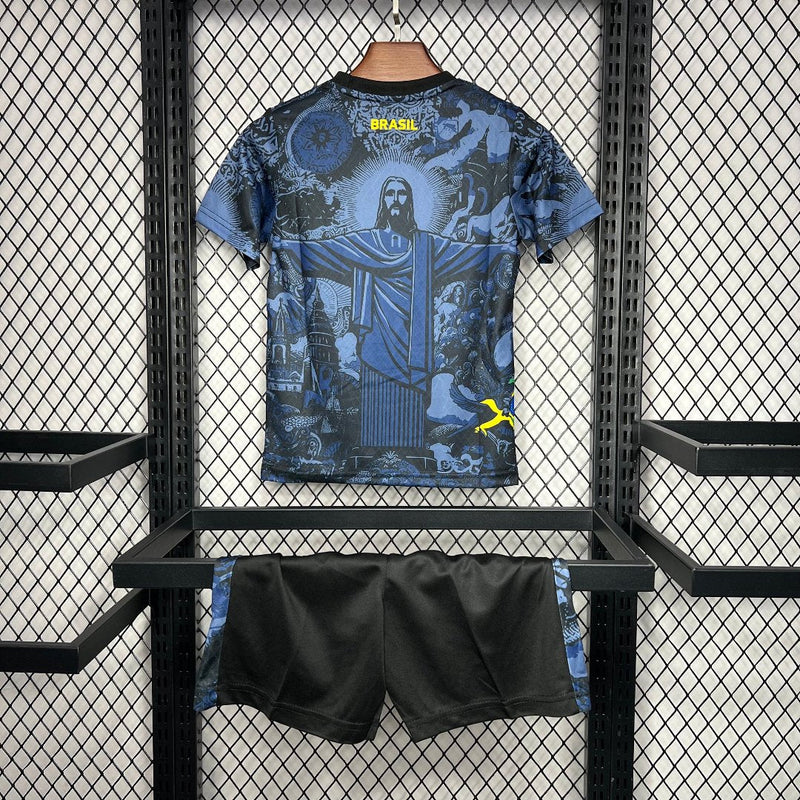 Camiseta Brasil edición especial dark blue conjunto infantil - Camiseta - Brasil - Edición especial - Dark blue - Conjunto infantil - Fútbol - Equipamiento deportivo - Niños - Estilo.