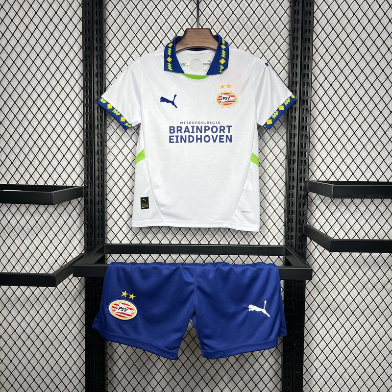 Camiseta PSV III 24/25 conjunto infantil blanco - Camiseta - PSV - 24/25 - Conjunto infantil - Blanco - Fútbol - Equipamiento deportivo - Niños - Estilo.