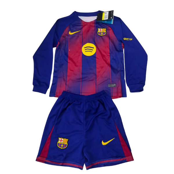 BARCELONA I 25/26 CONJUNTO INFANTIL MANGA LARGA