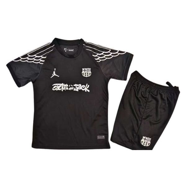 BARCELONA X TRAVIS SCOTT CACTUS JACK NEGRA CONJUNTO INFANTIL