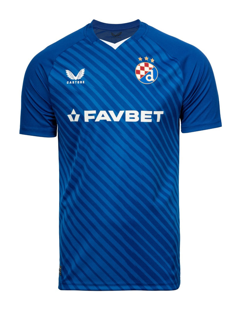 Dinamo Zagreb 20242025 - Camiseta Dinamo Zagreb - Uniforme titular Dinamo Zagreb - Castore Dinamo Zagreb - HNL - Copa de Croacia - Champions League - Diseño clásico - Diseño moderno - Azul - Blanco - Rojo - Gola redonda - Escudo del Dinamo Zagreb - Logo de Castore - Identidad del club - Historia del club - Tecnologías innovadoras - Confort - Rendimiento.