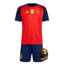 CAMISETA ESPAÑA I 2026 MUNDIAL EQUIPACIÓN PARA NIÑOS CAMPEÓN MUNDIAL CON PARCHE