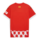 Girona FC 20242025 - Camiseta Girona - Uniforme titular Girona - Puma Girona - La Liga EA Sports - Diseño corbatas - Azul royal - Franjas verticales blancas - Ikurriña - Escudo del Girona FC - Felino de Puma - Tecnologías innovadoras - Identidad del club - Pasión de los aficionados - Comodidad - Rendimiento