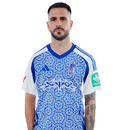 Granada CF 2024/2025 - Camiseta alternativa Granada CF - Diseño moderno - Elegante - Azul - Blanco - Temporada - Fútbol - Estilo - Club - Toque único - Equipamiento deportivo. 