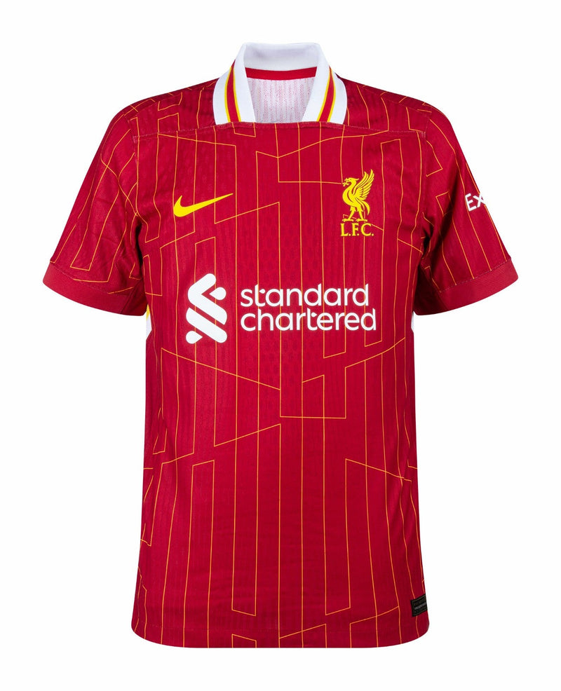 Camiseta Liverpool - 2024-25 - Liverpool - Fútbol - Premier League - Champions League - Rojo - Blanco - Amarillo - Nike - Diseño - Temporada - Camiseta titular - Club - Estadio - Jugadores - Moda - Estilo - Comprar - Camisetas de fútbol - Venta - Última colección - Moda deportiva