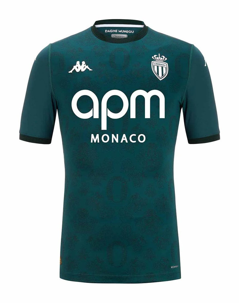 AS Mónaco - 2024-25 - AS Mónaco - Fútbol - Ligue 1 - Champions League - Verde - Negro - Kappa -  Diseño -  Temporada - Segunda camiseta - Club - Estadio - Jugadores - Moda - Estilo - Comprar - Camisetas de fútbol - Venta - Última colección - Moda deportiva -  