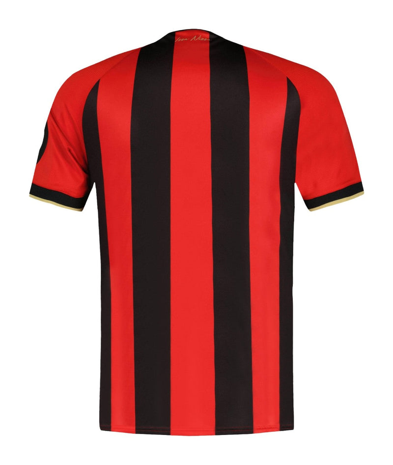 OGC Nice - 2024-2025 - Nice - Fútbol - Ligue 1 - Copa de Francia - Le Coq Sportif -  Diseño -  Temporada - Camiseta titular - Club - Estadio - Jugadores - Moda - Estilo - Comprar - Camisetas de fútbol - Venta - Última colección - Moda deportiva -  Rojo - Blanco - Clásico - Rayas verticales