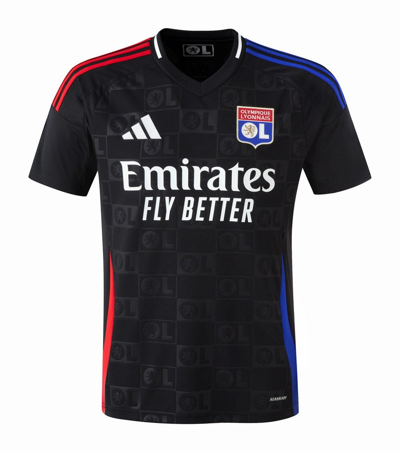 Olympique Lyonnais - 2024-2025 - Lyon - Fútbol - Ligue 1 - Copa de Francia - Adidas -  Diseño -  Temporada - Camiseta suplente - Club - Estadio - Jugadores - Moda - Estilo - Comprar - Camisetas de fútbol - Venta - Última colección - Moda deportiva -  Azul marino - Blanco - Moderno - 