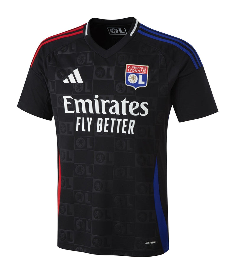 Olympique Lyonnais - 2024-2025 - Lyon - Fútbol - Ligue 1 - Copa de Francia - Adidas -  Diseño -  Temporada - Camiseta suplente - Club - Estadio - Jugadores - Moda - Estilo - Comprar - Camisetas de fútbol - Venta - Última colección - Moda deportiva -  Azul marino - Blanco - Moderno - 