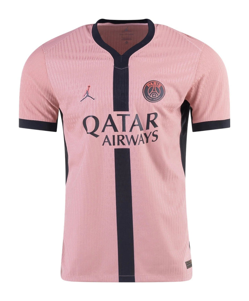 Rosa-PSG - 2024-2025 - Paris Saint-Germain - Fútbol - Ligue 1 - Copa de Francia - Champions League - Jordan -  Diseño -  Temporada - Tercera camiseta - Club - Estadio - Jugadores - Moda - Estilo - Comprar - Camisetas de fútbol - Venta - Última colección - Moda deportiva - Negro - Rojo - Blanco - Moderno - 