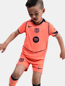 BARCELONA III 25/26 NARANJA CONJUNTO INFANTIL