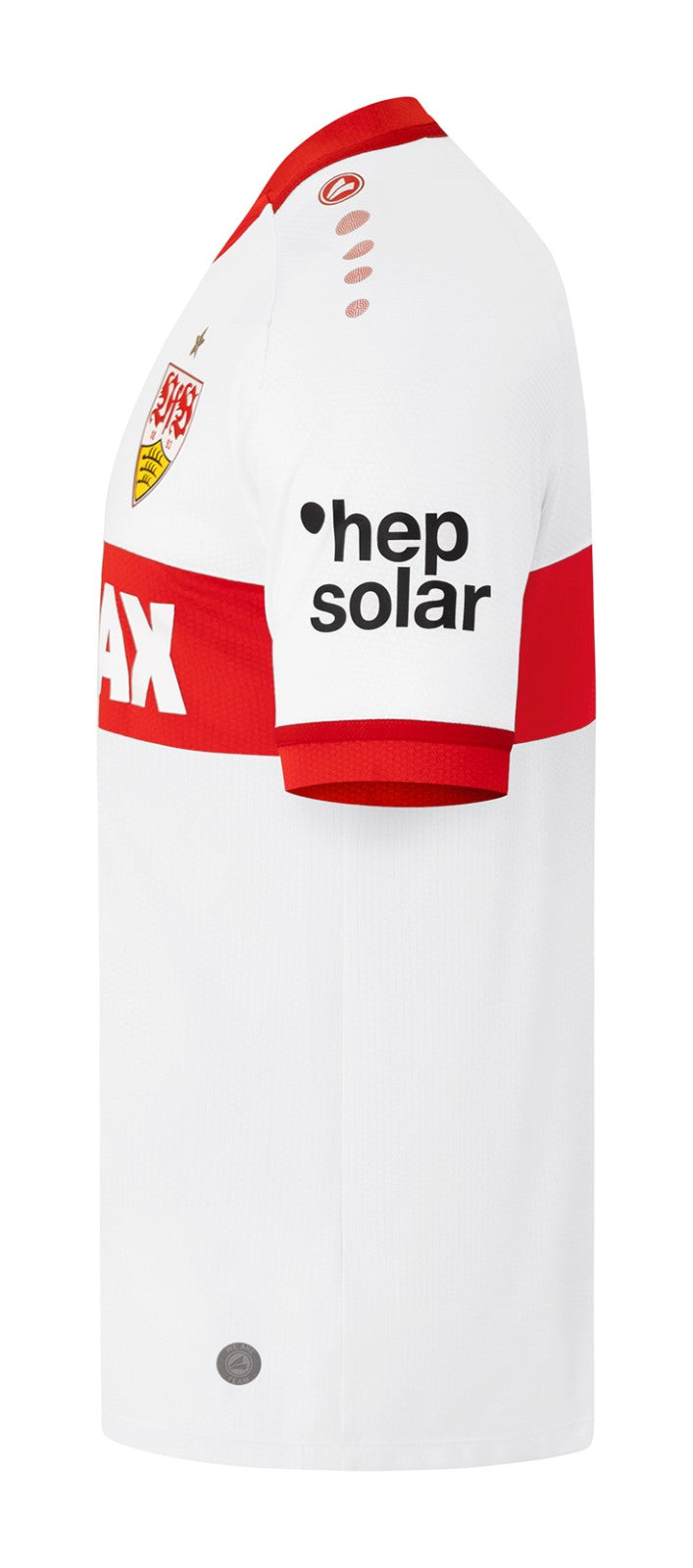 Stuttgart - 2024/2025 - Camiseta Stuttgart - Camiseta titular Stuttgart - Uniforme Stuttgart - Jako Stuttgart - Diseño clásico - Rojo y blanco - Rayas verticales - Bundesliga - Copa de Alemania - Gola redonda - Escudo del club - Logo de Jako - Patrocinio Mercedes-Benz - Tecnologías innovadoras - Confort - Rendimiento.