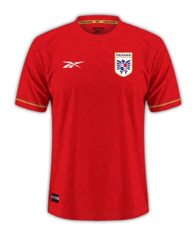 Panamá 2024/2025 - Camiseta Panamá - Uniforme titular Panamá - Reebok Panamá - Rojo vibrante - Copa Oro - Eliminatorias Mundial - Pasión - Espíritu competitivo - Gola redonda - Tres rayas de Reebok - Pantalones blancos - Medias rojas - Identidad - Tecnologías innovadoras - Confort - Rendimiento.