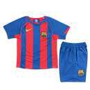 CAMISETA BARCELONA I 04/05 CONJUNTO INFANTIL (RETRO)