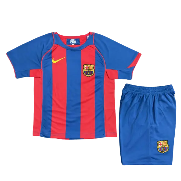 CAMISETA BARCELONA I 04/05 CONJUNTO INFANTIL (RETRO)