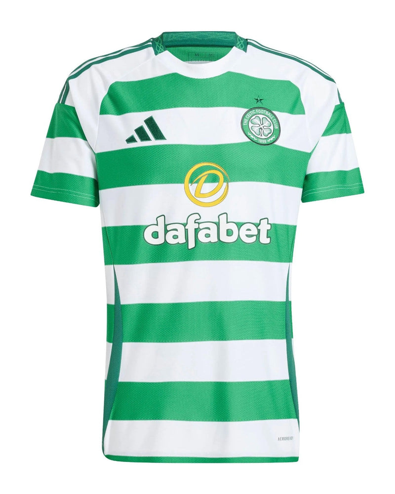 Celtic FC 2024/2025 - Camiseta Celtic - Uniforme titular Celtic - Adidas Celtic - Scottish Premiership - Copa de Escocia - Champions League - Diseño clásico - Diseño moderno - Verde - Blanco - Gola redonda - Escudo del Celtic FC - Logo de Adidas - Historia del club - Innovación de Adidas - Tecnologías innovadoras - Confort - Rendimiento.