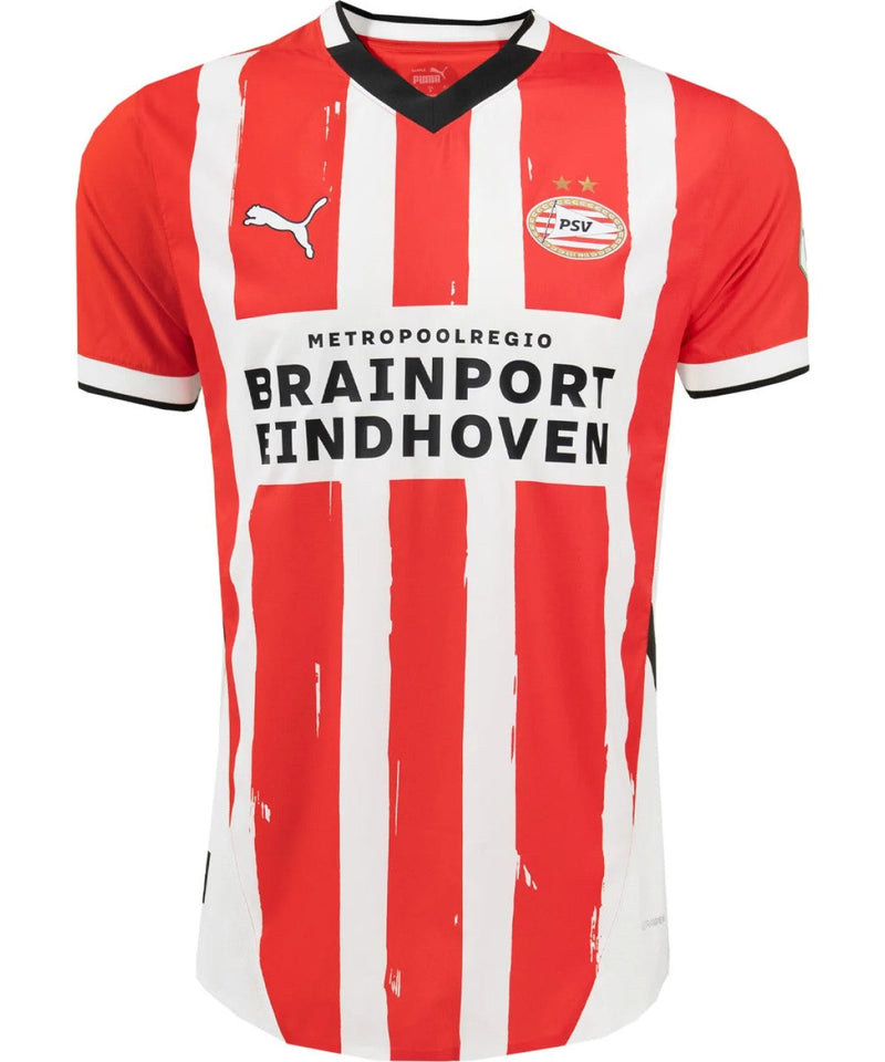 PSV 2024/2025 - Camiseta PSV - Uniforme titular PSV - Puma PSV - Eredivisie - Diseño clásico - Diseño moderno - Rojo - Blanco - Gola redonda - Escudo del PSV - Logo de Puma - Historia del club - Innovación de Puma - Tecnologías innovadoras - Confort - Rendimiento.