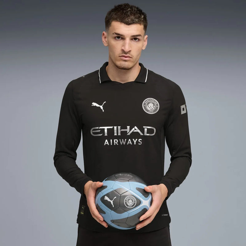 MANCHESTER CITY II NEGRA 25/26 HOMBRE MANGA LARGA VERSIÓN JUGADOR