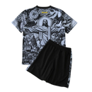 CAMISETA BRASIL EDICIÓN ESPECIAL GRAY CONJUNTO INFANTIL