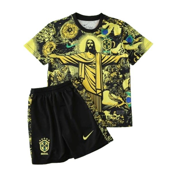 CAMISETA BRASIL EDICIÓN ESPECIAL AMARILLO CONJUNTO INFANTIL