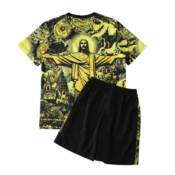 CAMISETA BRASIL EDICIÓN ESPECIAL AMARILLO CONJUNTO INFANTIL