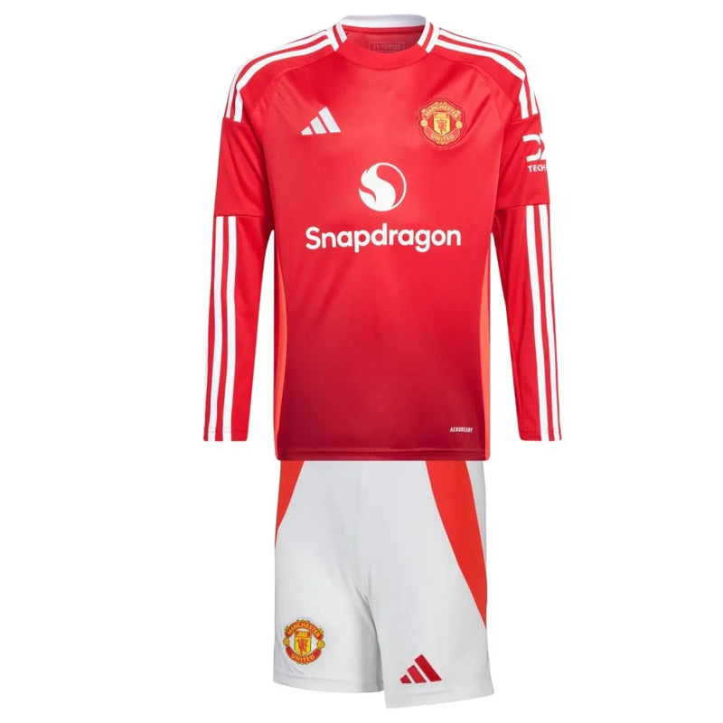 CAMISETA MANCHESTER UNITED MANGA LARGA I 24/25 CONJUNTO INFANTIL