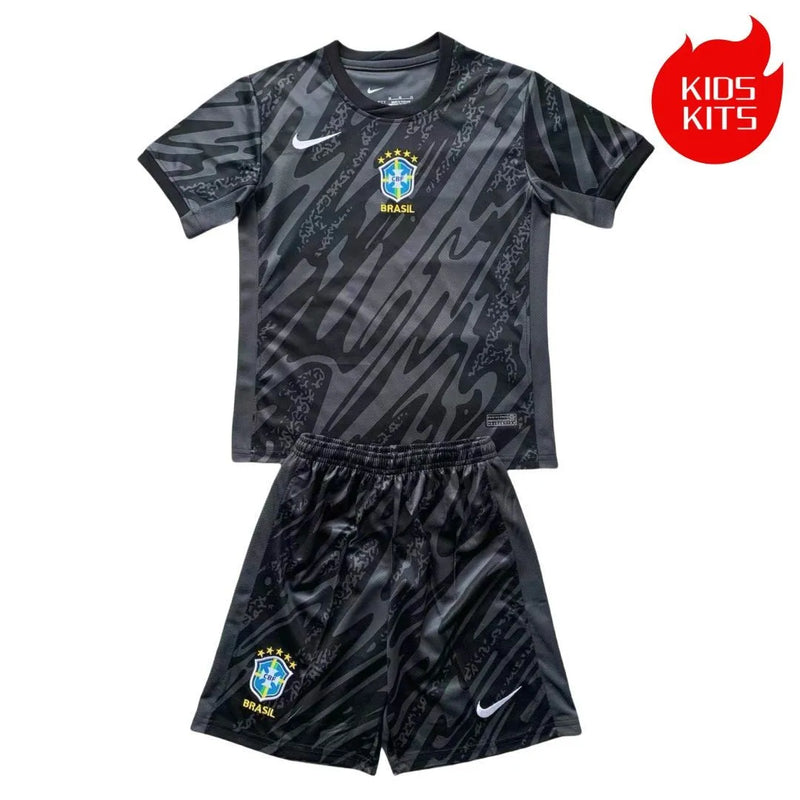 CAMISETA BRASIL PORTERO I GRAY CONJUNTO INFANTIL