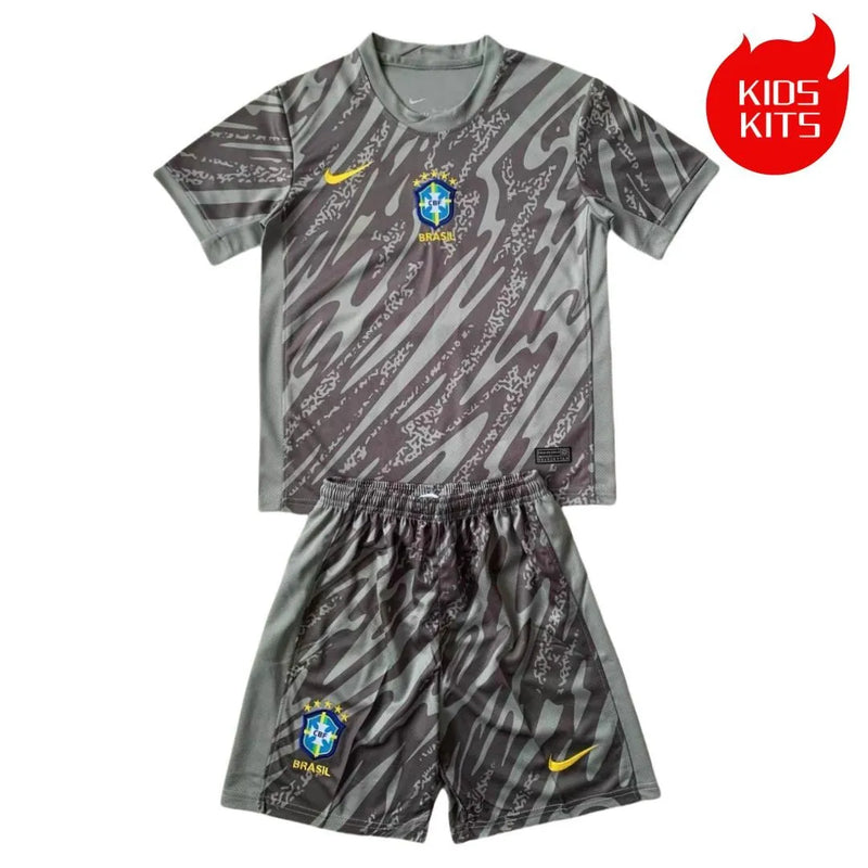 CAMISETA BRASIL PORTERO III CONJUNTO INFANTIL