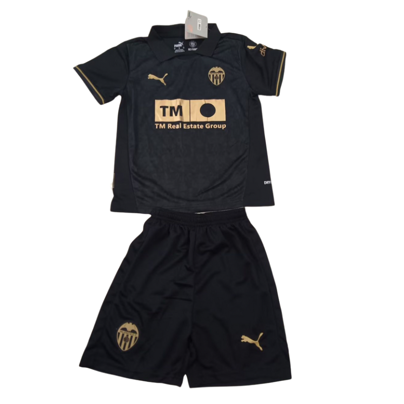 CAMISETA VALENCIA II 24/25 NEGRA CONJUNTO INFANTIL