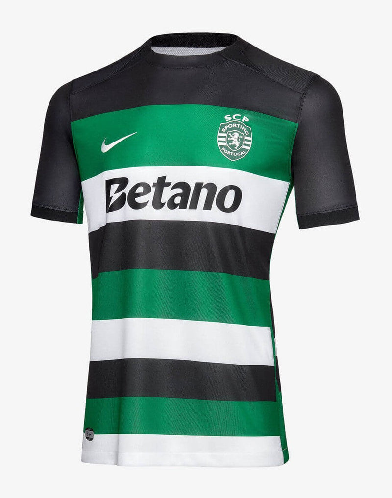 SportingCP20242025-CamisetaSportingCP-UniformetitularSportingCP-NikeSportingCP-PrimeiraLiga-CopadePortugal-ChampionsLeague-Disenoclasico-Disenomoderno-Verde-Blanco-Golaredon