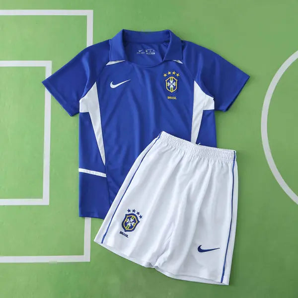 CAMISETA BRASIL II 2002 CONJUNTO INFANTIL (RETRO)