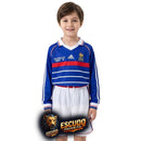 FRANCIA I MANGA LARGA 1998 EQUIPACIÓN PARA NIÑOS (RETRO)