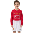 MANCHESTER UNITED I MANGA LARGA 07/08 EQUIPACIÓN PARA NIÑOS (RETRO)