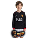 MANCHESTER UNITED II MANGA LARGA 07/08 EQUIPACIÓN PARA NIÑOS (RETRO)