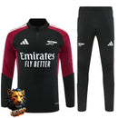 CHÁNDAL MEDIA CREMALLERA + PANTALONES ARSENAL NEGRO Y GRANATE 26/27 HOMBRE