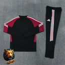 CHÁNDAL MEDIA CREMALLERA + PANTALONES ARSENAL NEGRO Y GRANATE 26/27 HOMBRE