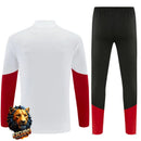 CHÁNDAL MEDIA CREMALLERA + PANTALONES ALEMANIA BLANCO Y ROJO 26/27 HOMBRE