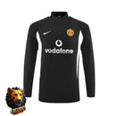 CHÁNDAL + PANTALONES MANCHESTER UNITED NEGRO Y BLANCO 02/03 HOMBRE RETRO
