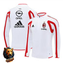 CHÁNDAL MEDIA CREMALLERA + PANTALONES AC MILAN BLANCO Y ROJO 05/06 HOMBRE RETRO