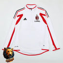 CHÁNDAL MEDIA CREMALLERA + PANTALONES AC MILAN BLANCO Y ROJO 05/06 HOMBRE RETRO
