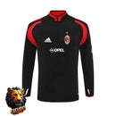 CHÁNDAL MEDIA CREMALLERA + PANTALONES AC MILAN NEGRO Y ROJO 04/05 HOMBRE RETRO
