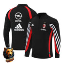 CHÁNDAL MEDIA CREMALLERA + PANTALONES AC MILAN NEGRO Y ROJO 03/04 HOMBRE RETRO