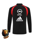 CHÁNDAL MEDIA CREMALLERA + PANTALONES AC MILAN NEGRO Y ROJO 03/04 HOMBRE RETRO